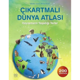 Çıkartmalı Dünya Atlası: Hayvanların Yaşadığı Yerler - Ruth Brocklehurst - 1001 Çiçek