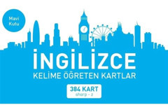 İngilizce Kelime Öğreten Kartlar - Mavi Kutu - 384 Kart- Mavi Kelebek