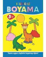 Eğlenceli Boyama - 5 Yaş Üstü 4'lü Pastel Boya Hediyeli- Parıltı Yayınları