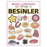 Renkli ve Eğlenceli Çıkartmalar - Besinler- Parıltı Yayınları