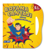 yeti kitap Boyama kitabı süper kahramanlar çantalı