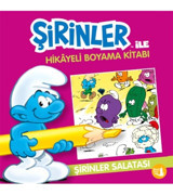 Büyülü Fener Yayınları Şirinler İle Hikaye Boyama Kitabı - Şirinler Salatası