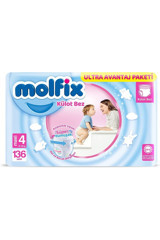 Molfix Süper Yumuşak 4 Numara Külot Bebek Bezi 136 Adet