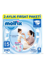 Molfix Junior 5 Numara Cırtlı Bebek Bezi 240 Adet