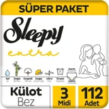 Sleepy Midi Süper Paket 3 Numara Külot Bebek Bezi