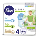 Sleepy Natural Ultra Hassas Maxi 4 Numara Organik Külot Bebek Bezi 30 Adet