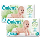 Önlem Botanika 4 Numara Organik Cırtlı Bebek Bezi 2x44 Adet