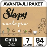 Sleepy Ecologic 7 Numara Organik Cırtlı Bebek Bezi 84 Adet