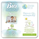 Sleepy Bio Natural XLarge 6 Numara Organik Cırtlı Bebek Bezi 16 Adet