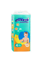 Jenny & Willy Kremli Maxi 4 Numara Cırtlı Bebek Bezi 44 Adet