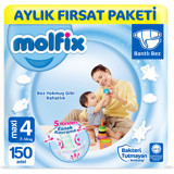 Molfix Maxi 4 Numara Cırtlı Bebek Bezi 150 Adet