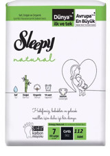 Sleepy XXLarge 7 Numara Organik Cırtlı Bebek Bezi 112 Adet