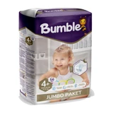 Bumble Jumbo Paket Maxi Plus 4 + Numara Cırtlı Bebek Bezi 56 Adet