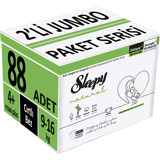Sleepy Natural 2'li Jumbo Paket 4 + Numara Organik Cırtlı Bebek Bezi 88 Adet