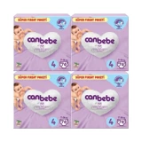 Canbebe 4 Numara Bantlı Bebek Bezi 4x76 Adet
