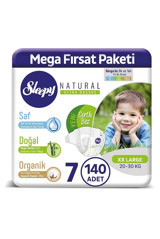Sleepy Natural 7 Numara Organik Cırtlı Bebek Bezi 140 Adet