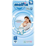 Molfix Hipoalerjenik Yenidoğan 1 Numara Göbek Oyuntulu Cırtlı Bebek Bezi 40 Adet