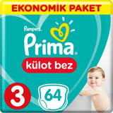 Prima Ekonomik Paket 3 Numara Külot Bebek Bezi
