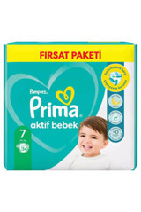 Prima Aktif Bebek 7 Numara Cırtlı Bebek Bezi 34 Adet