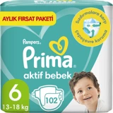 Prima Aktif Bebek 7 Numara Cırtlı Bebek Bezi 88 Adet