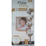 Pure Baby Organik 6 Numara Organik Cırtlı Bebek Bezi 48 Adet