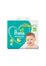 Prima Aktif Bebek 4 Numara Cırtlı Bebek Bezi 76 Adet