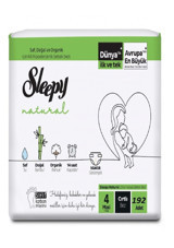 Sleepy Maxi 4 Numara Organik Cırtlı Bebek Bezi 192 Adet