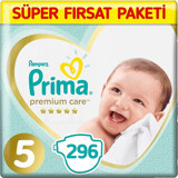 Prima Premium Care 5 Numara Göbek Oyuntulu Cırtlı Bebek Bezi