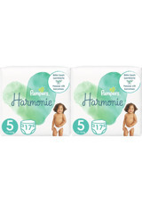 Prima Harmonie Junior 5 Numara Organik Cırtlı Bebek Bezi 2x17 Adet