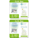 Sleepy Bio Natural 5 Numara Organik Cırtlı Bebek Bezi 160 Adet