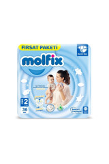 Molfix mini 2 Numara Göbek Oyuntulu Cırtlı Bebek Bezi 36 Adet