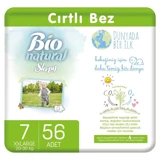 Sleepy Bio Natural 7 Numara Organik Cırtlı Bebek Bezi 56 Adet