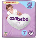 Canbebe XXL 7 Numara Bantlı Bebek Bezi 16 Adet