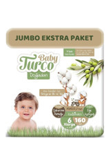 Baby Turco Doğadan 6 Numara Bantlı Bebek Bezi 160 Adet