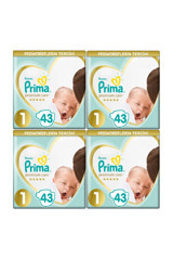 Prima Premium Care 1 Numara Cırtlı Bebek Bezi 4x43 Adet