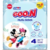 Goon Mutlu Bebek 4 Numara Bantlı Bebek Bezi 32 Adet