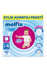 Molfix Anne Kucağı Gibi 4 Numara Külot Bebek Bezi 112 Adet
