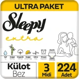Sleepy Midi Ultra Paket 3 Numara Külot Bebek Bezi