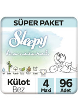 Sleepy Bio Natural 4 Numara Organik Külot Bebek Bezi 96 Adet