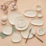 Karaca Oyster Oval 26 Parça 6 Kişilik Porselen Kahvaltı Takımı Beyaz