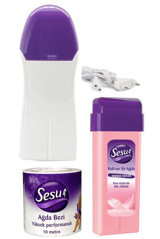 Sesu 1+1 Roll-On Ağda Makinesi + Kartuş Ağda + Ağda Bezi