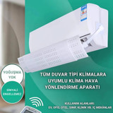 Polham Tüm Duvar Tipi Klimalara Uyumlu Hava Yönlendirme Aparatı, Yön Ayarlı Delikli Klima Siperik