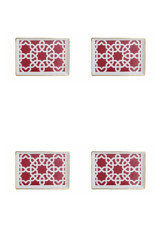 Porland Morocco 04Ap018781 Desenli 4 Parça 4 Kişilik Porselen Kahvaltı Takımı Bordo