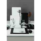 Keramika Florine 19484 Kare Desenli 20 Parça 4 Kişilik Seramik Kahvaltı Takımı Beyaz