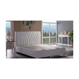 Bellona Verso 150 x 200 cm Ayrılabilen Başlıklı Çift Kişilik Sandıklı Baza Seti Krem