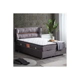 Setay Barselona 190 x 140 cm Ayrılabilen Başlıklı Çift Kişilik Sandıklı Baza Seti Antrasit