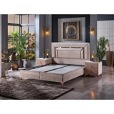 Tutku Yatak Oxycore 150 x 200 cm Ayrılabilen Başlıksız Çift Kişilik Sandıklı Baza Ekru