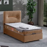 Setay Astra 90x200 cm Başlıklı Yataklı Sandıklı Tek Kişilik Baza Seti Kahverengi