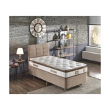 Niron Yatak Queen 90x190 cm Başlıklı Yataklı Sandıklı Tek Kişilik Baza Seti Kahverengi