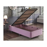 Niron Yatak Pink 90x190 cm Başlıksız Sandıklı Tek Kişilik Baza Seti Pembe